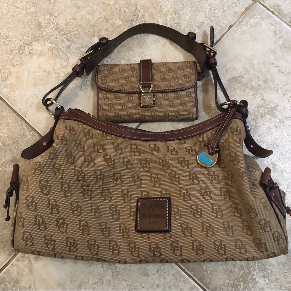 Authentic Dooney & Bourke bag and wallet set